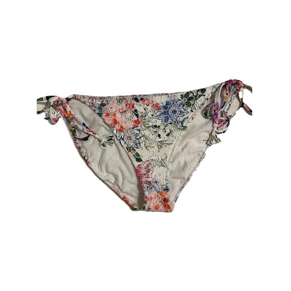 Johnny Was bikini bottom white floral Neon Jungle Eyelet Ties NWT $120 XXL - Picture 4 of 6